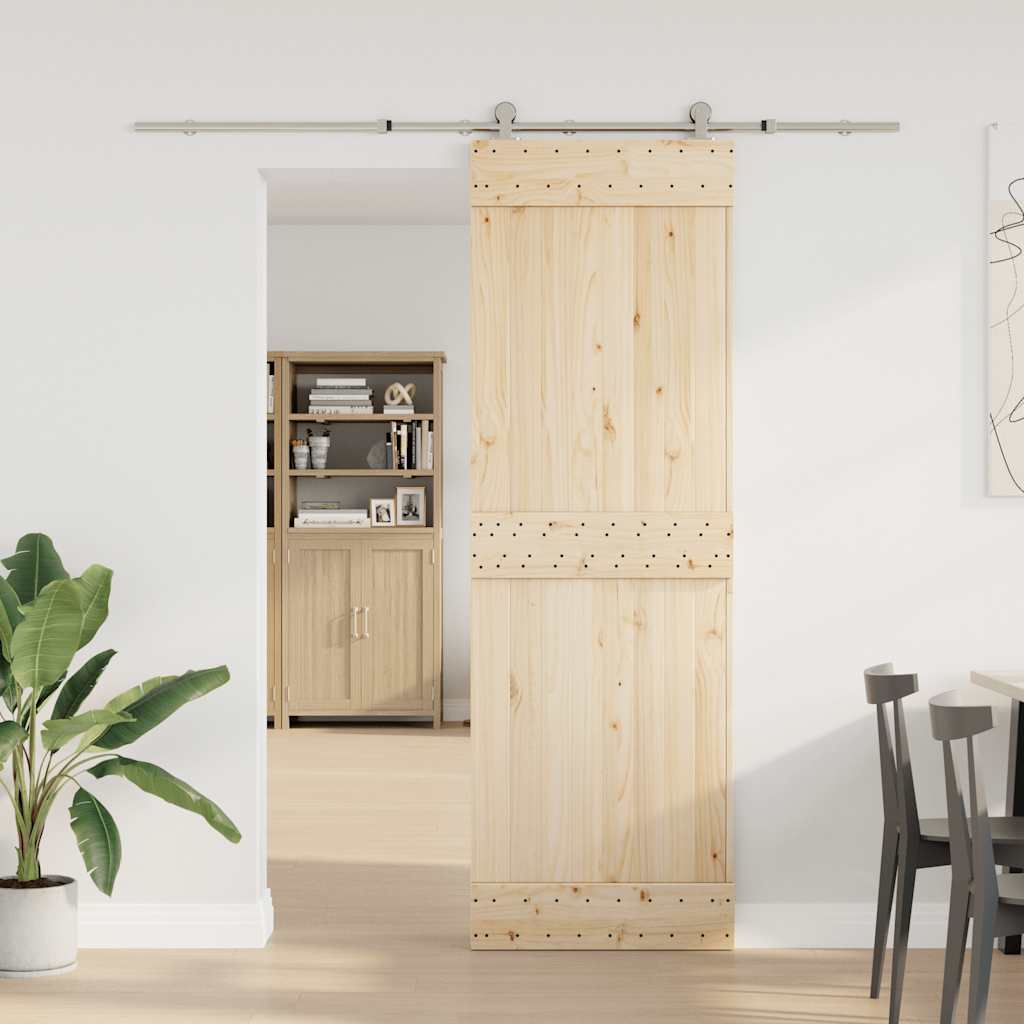 Schiebetür-Beschlagsatz 200 cm Edelstahl Silbern - Premium Türbeschläge & -klingeln - Just €88.21! Shop now at homesales4u