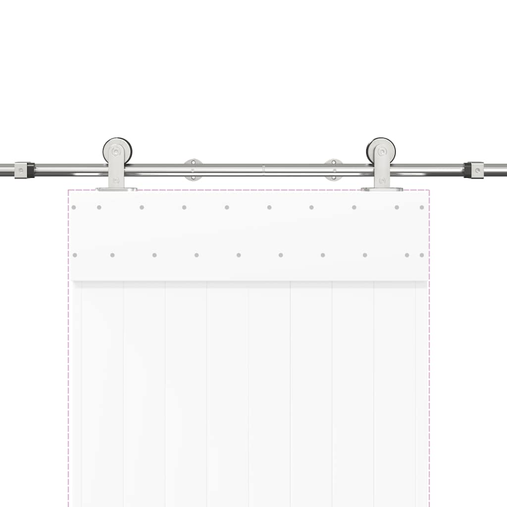 Schiebetür-Beschlagsatz 200 cm Edelstahl Silbern - Premium Türbeschläge & -klingeln - Just €88.21! Shop now at homesales4u