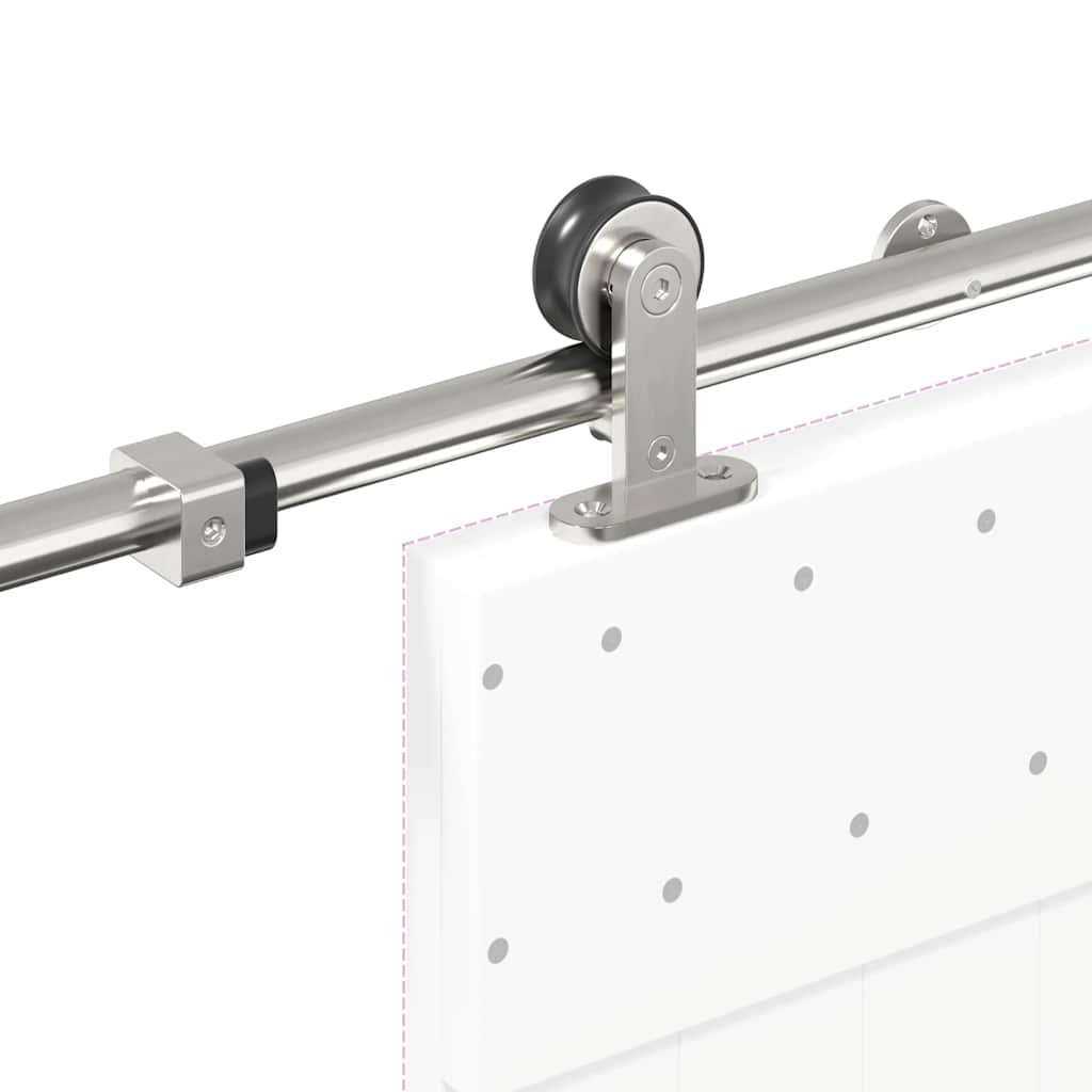 Schiebetür-Beschlagsatz 200 cm Edelstahl Silbern - Premium Türbeschläge & -klingeln - Just €88.21! Shop now at homesales4u