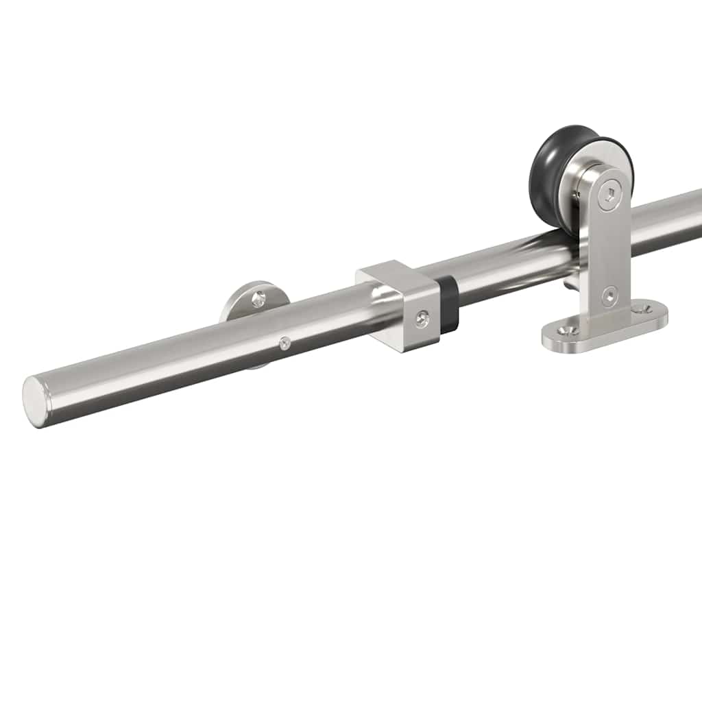 Schiebetür-Beschlagsatz 200 cm Edelstahl Silbern - Premium Türbeschläge & -klingeln - Just €88.21! Shop now at homesales4u