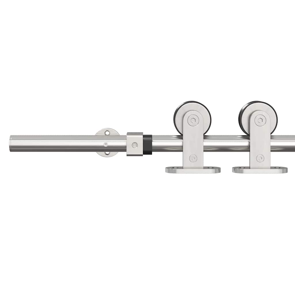 Schiebetür-Beschlagsatz 200 cm Edelstahl Silbern - Premium Türbeschläge & -klingeln - Just €88.21! Shop now at homesales4u