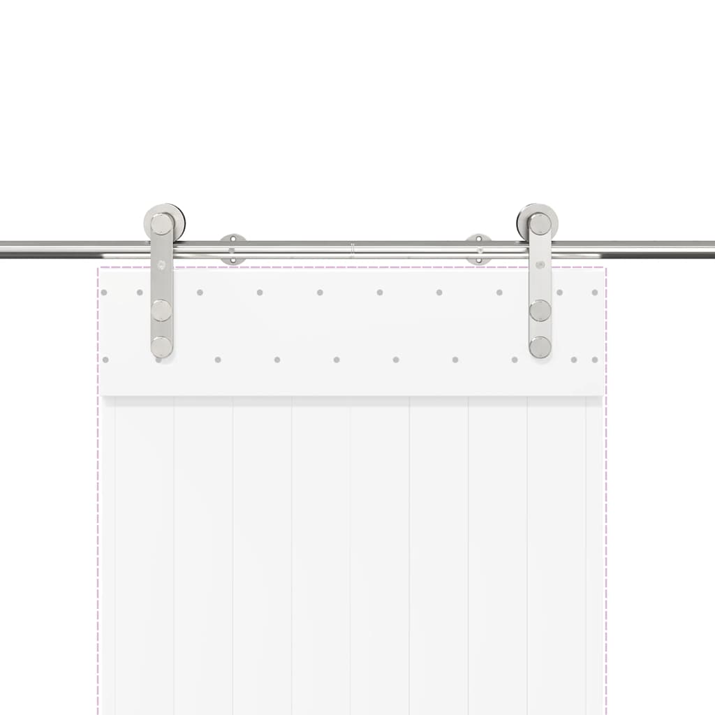 Schiebetür-Beschlagsatz 183 cm Edelstahl Silbern - Premium Türbeschläge & -klingeln - Just €86.33! Shop now at homesales4u