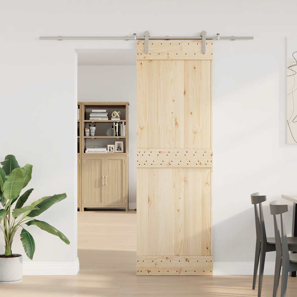 Schiebetür-Beschlagsatz 200 cm Edelstahl Silbern - Premium Türbeschläge & -klingeln - Just €97.91! Shop now at homesales4u