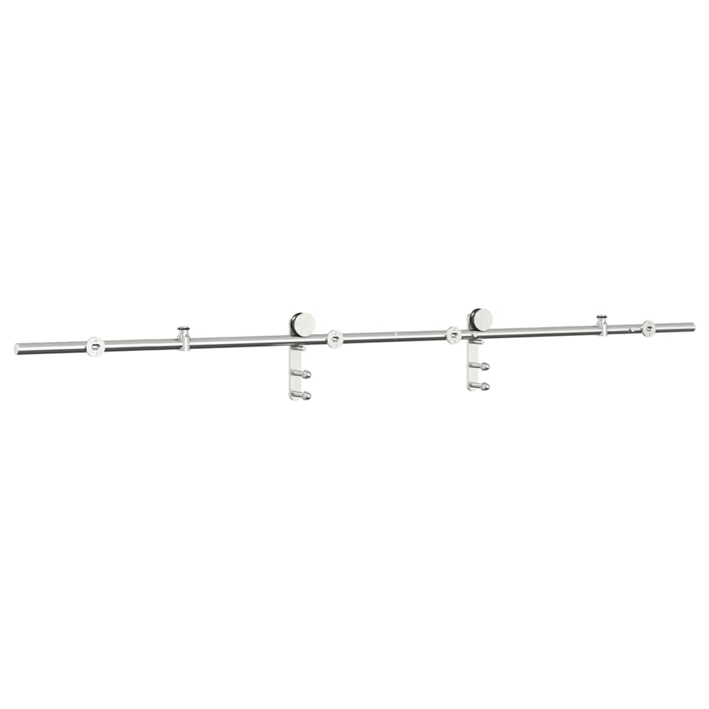 Schiebetür-Beschlagsatz 200 cm Edelstahl Silbern - Premium Türbeschläge & -klingeln - Just €97.91! Shop now at homesales4u