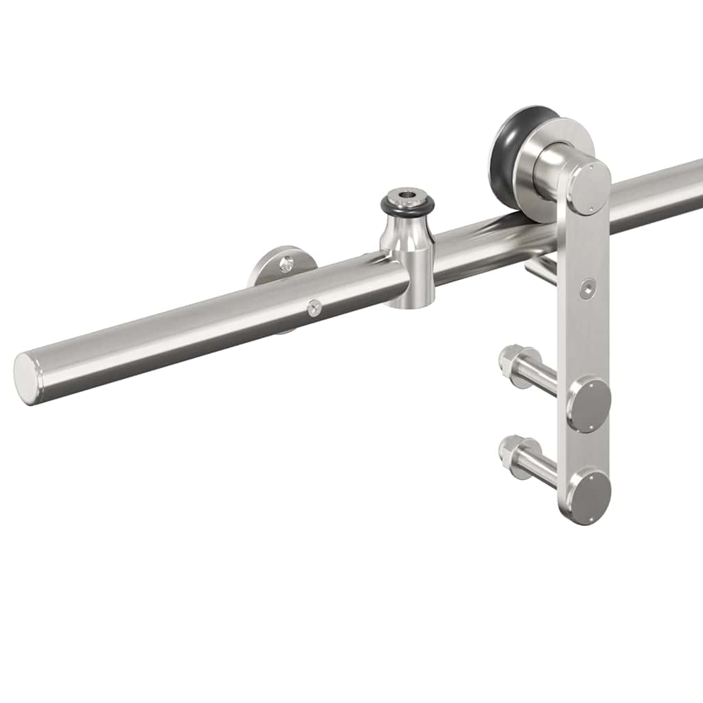 Schiebetür-Beschlagsatz 200 cm Edelstahl Silbern - Premium Türbeschläge & -klingeln - Just €97.91! Shop now at homesales4u