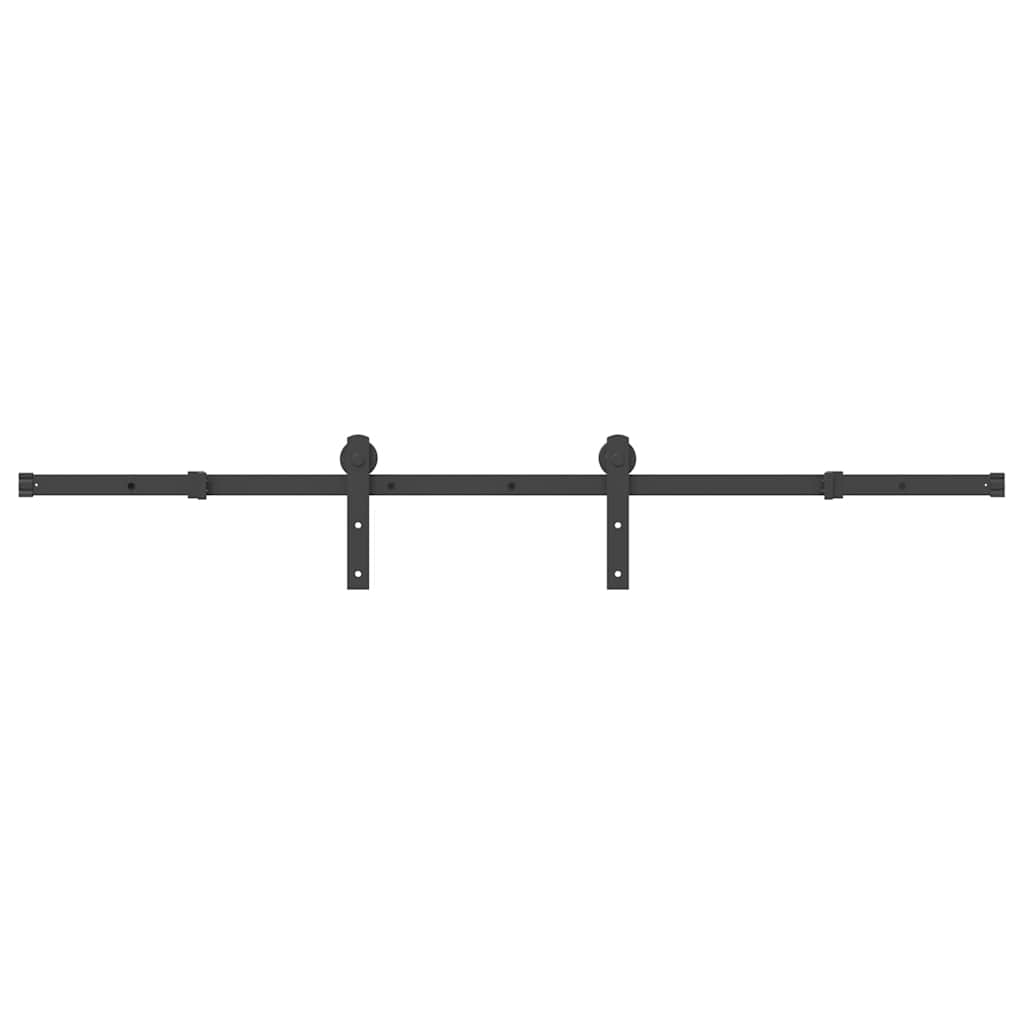 Schiebetürbeschlag-Set 183 cm Stahl Schwarz - Premium Türbeschläge & -klingeln - Just €69.16! Shop now at homesales4u