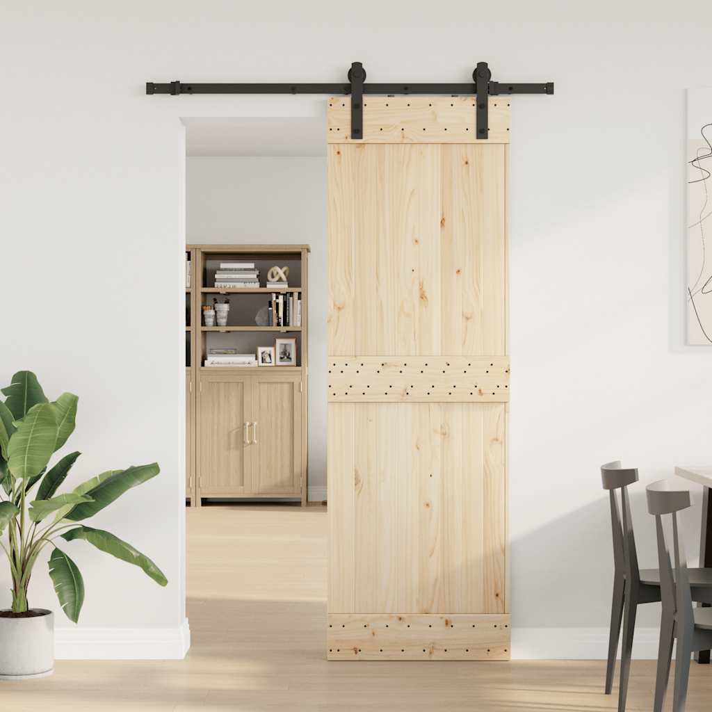 Schiebetürbeschlag-Set 183 cm Stahl Schwarz - Premium Türbeschläge & -klingeln - Just €69.16! Shop now at homesales4u