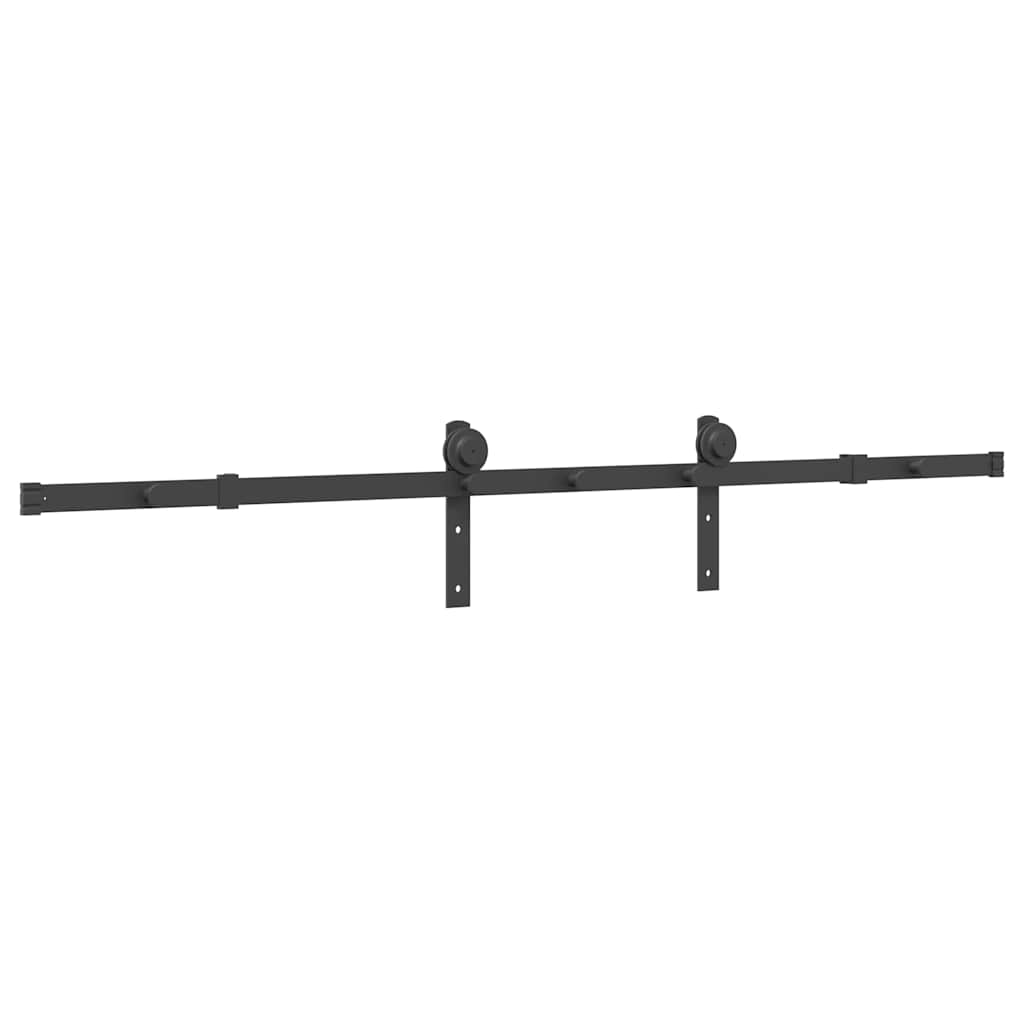 Schiebetürbeschlag-Set 183 cm Stahl Schwarz - Premium Türbeschläge & -klingeln - Just €69.16! Shop now at homesales4u