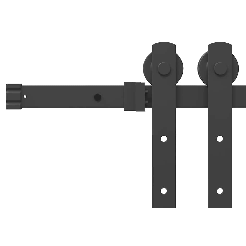 Schiebetürbeschlag-Set 183 cm Stahl Schwarz - Premium Türbeschläge & -klingeln - Just €69.16! Shop now at homesales4u