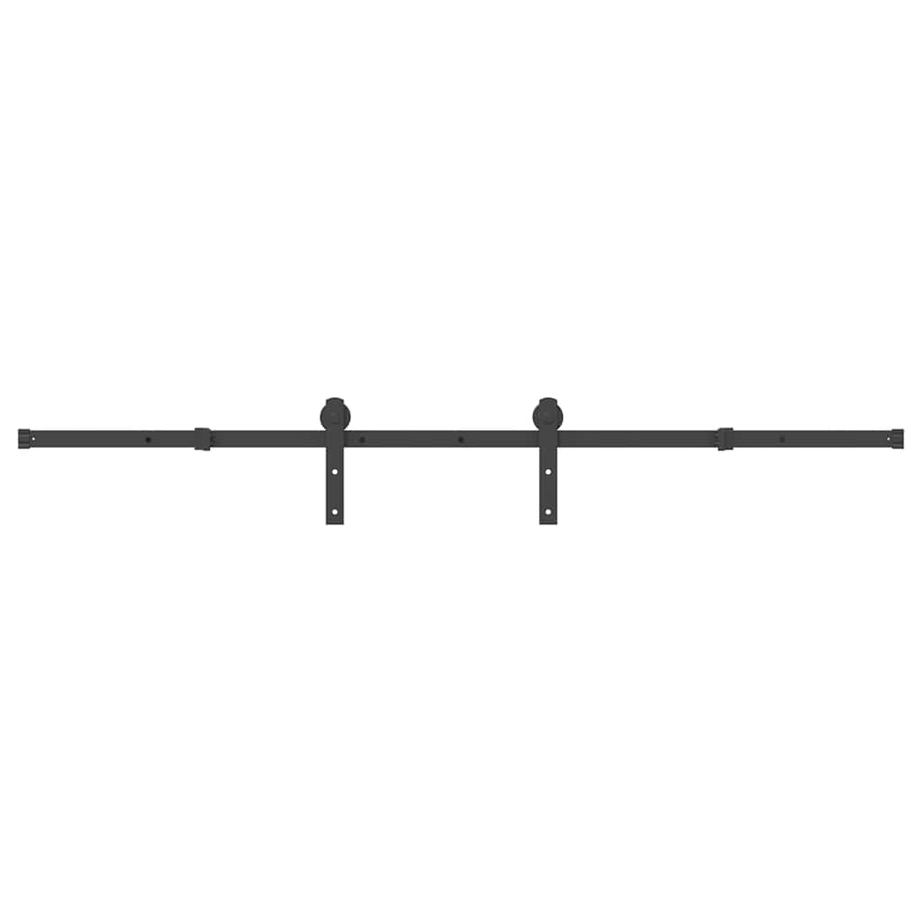 Schiebetürbeschlag-Set 200 cm Stahl Schwarz - Premium Türbeschläge & -klingeln - Just €79.41! Shop now at homesales4u