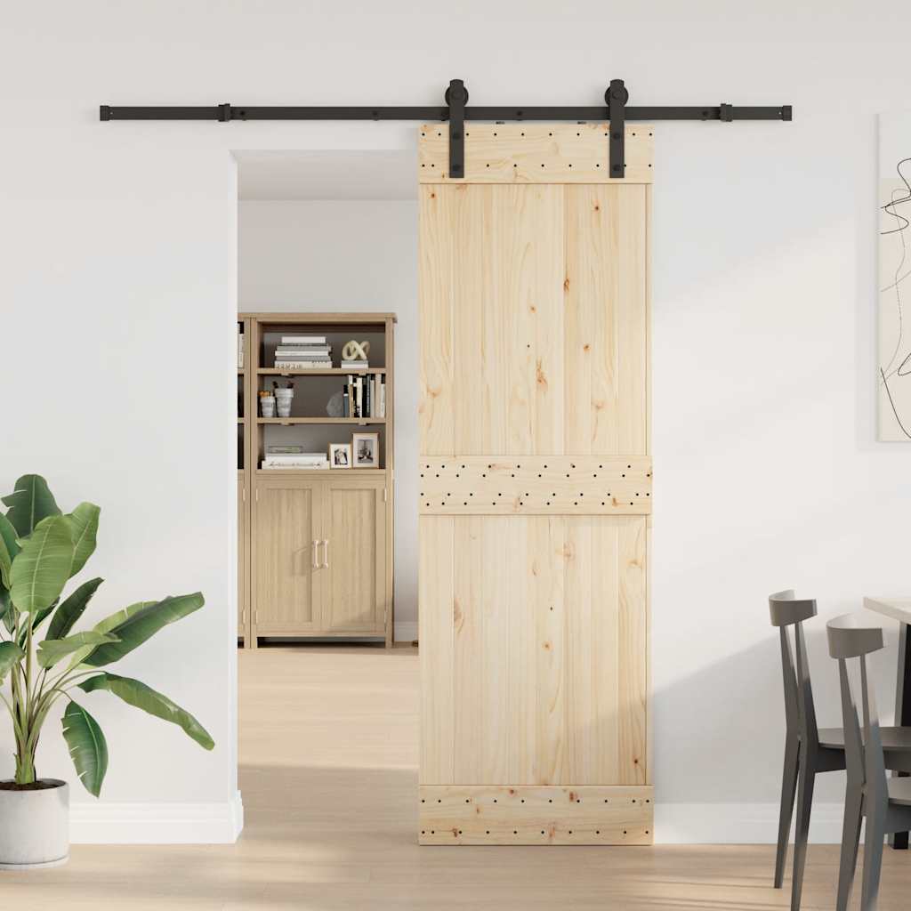 Schiebetürbeschlag-Set 200 cm Stahl Schwarz - Premium Türbeschläge & -klingeln - Just €79.41! Shop now at homesales4u