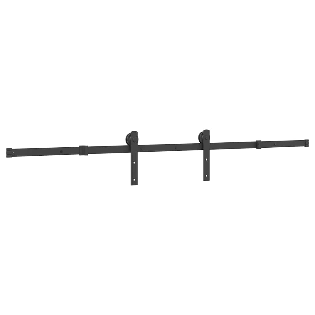 Schiebetürbeschlag-Set 200 cm Stahl Schwarz - Premium Türbeschläge & -klingeln - Just €79.41! Shop now at homesales4u