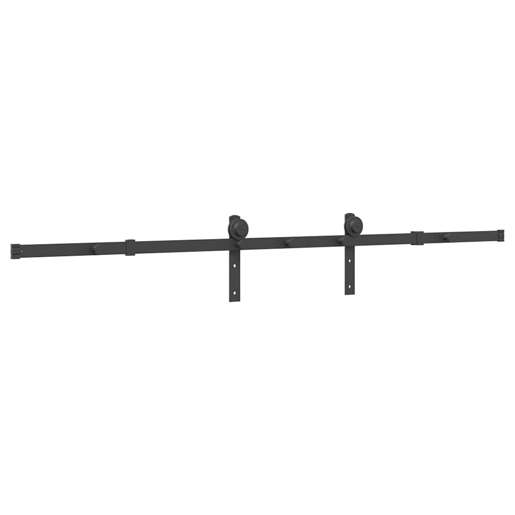 Schiebetürbeschlag-Set 200 cm Stahl Schwarz - Premium Türbeschläge & -klingeln - Just €79.41! Shop now at homesales4u