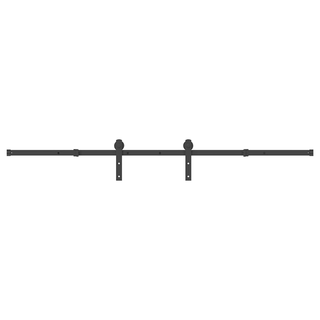 Schiebetürbeschlag-Set 213,5 cm Stahl Schwarz - Premium Türbeschläge & -klingeln - Just €92.76! Shop now at homesales4u