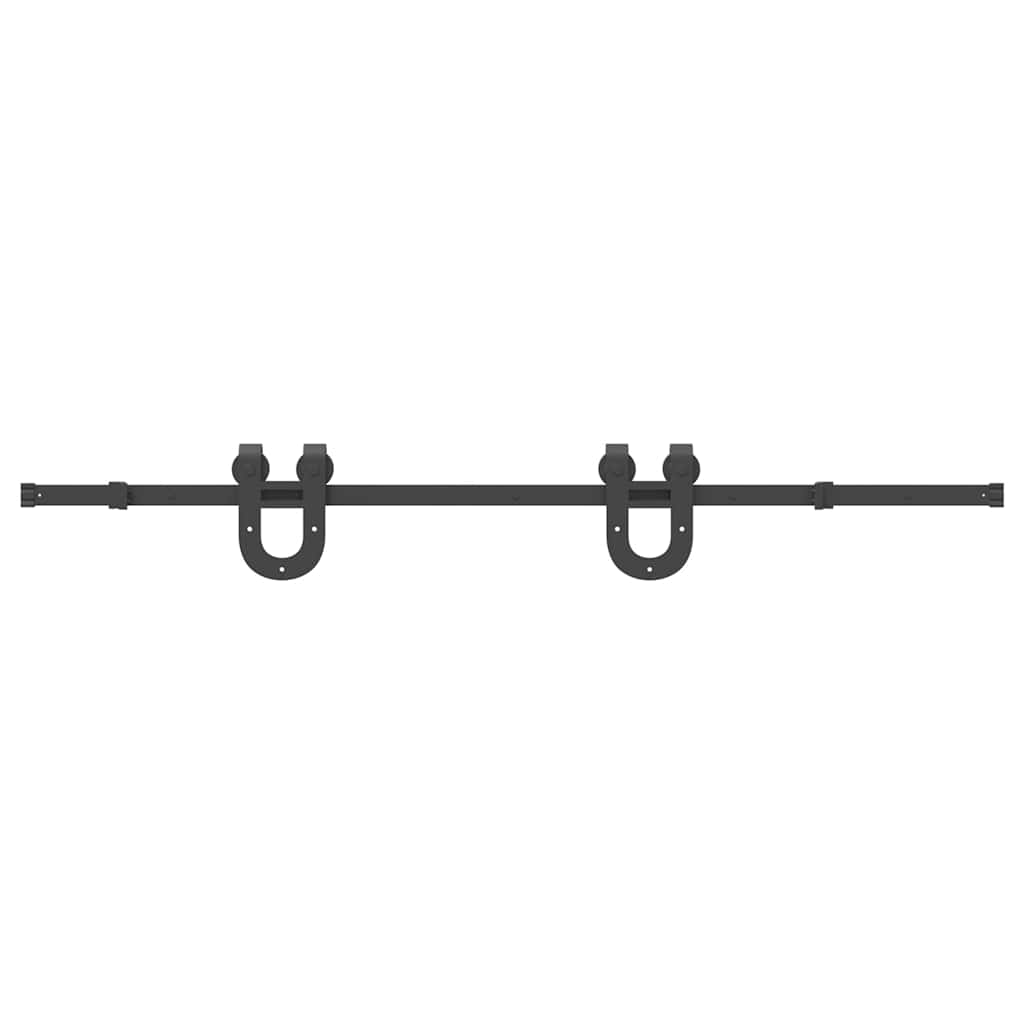 Schiebetürbeschlag-Set 183 cm Stahl Schwarz - Premium Türbeschläge & -klingeln - Just €50.70! Shop now at homesales4u
