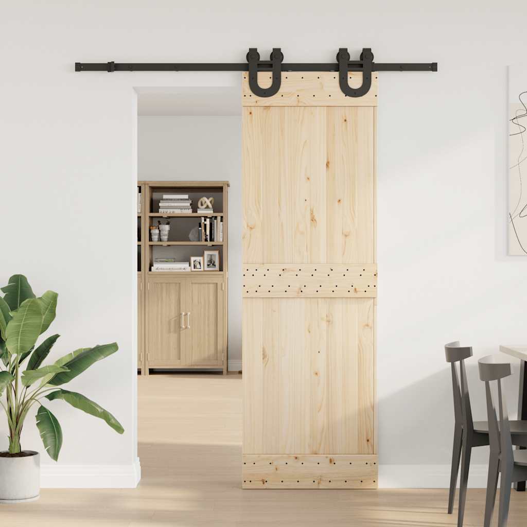 Schiebetürbeschlag-Set 183 cm Stahl Schwarz - Premium Türbeschläge & -klingeln - Just €50.70! Shop now at homesales4u