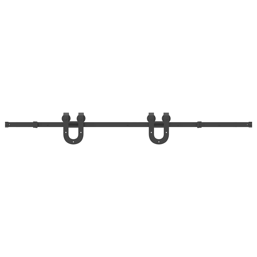 Schiebetürbeschlag-Set 200 cm Stahl Schwarz - Premium Türbeschläge & -klingeln - Just €51.51! Shop now at homesales4u