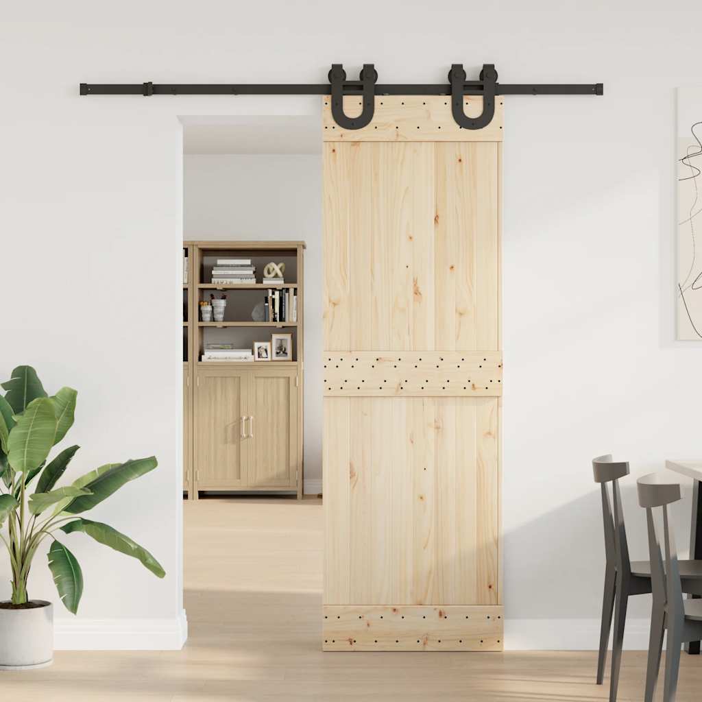 Schiebetürbeschlag-Set 200 cm Stahl Schwarz - Premium Türbeschläge & -klingeln - Just €51.51! Shop now at homesales4u
