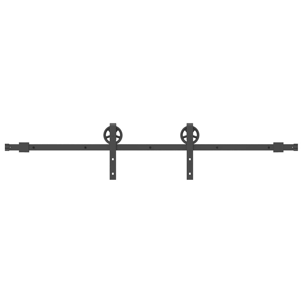 Schiebetürbeschlag-Set 183 cm Stahl Schwarz - Premium Türbeschläge & -klingeln - Just €64.84! Shop now at homesales4u