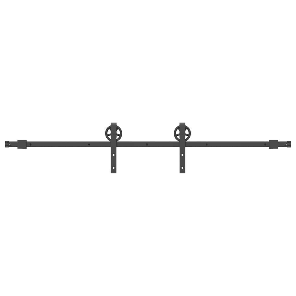 Schiebetürbeschlag-Set 200 cm Stahl Schwarz - Premium Türbeschläge & -klingeln - Just €83.04! Shop now at homesales4u