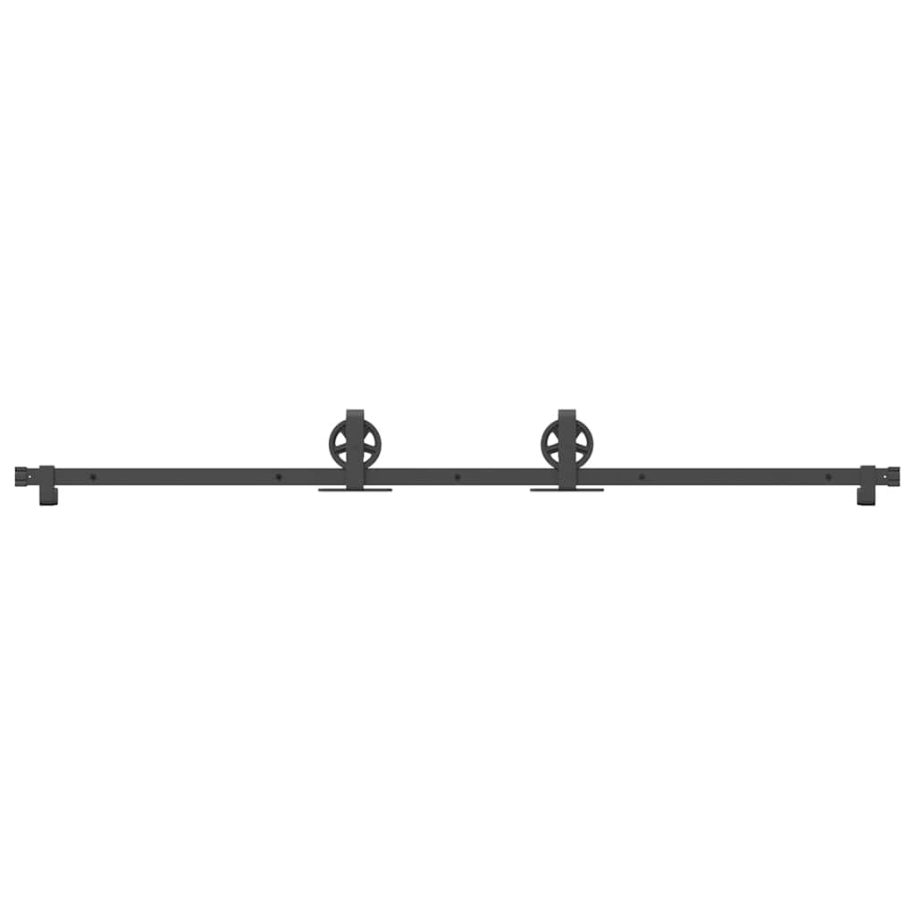 Schiebetürbeschlag-Set 200 cm Stahl Schwarz - Premium Türbeschläge & -klingeln - Just €86.13! Shop now at homesales4u