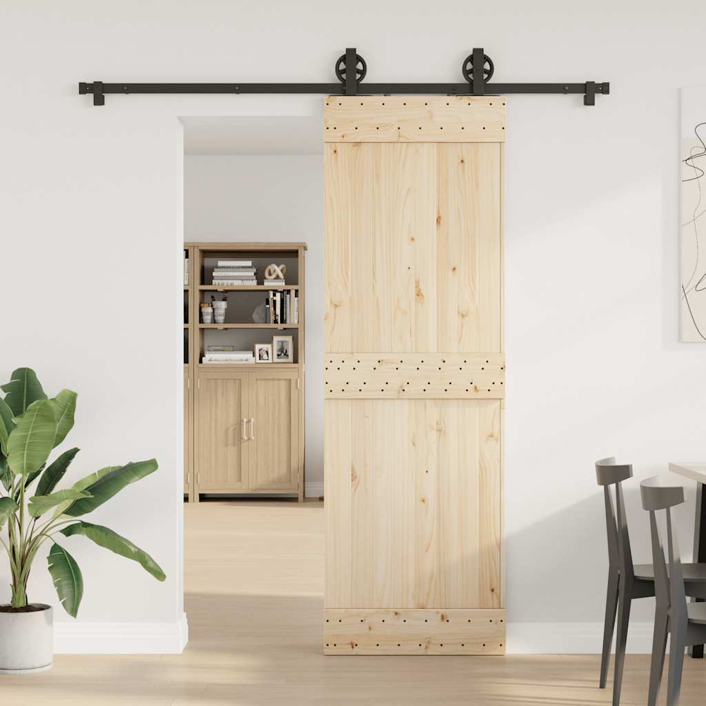 Schiebetürbeschlag-Set 200 cm Stahl Schwarz - Premium Türbeschläge & -klingeln - Just €86.13! Shop now at homesales4u
