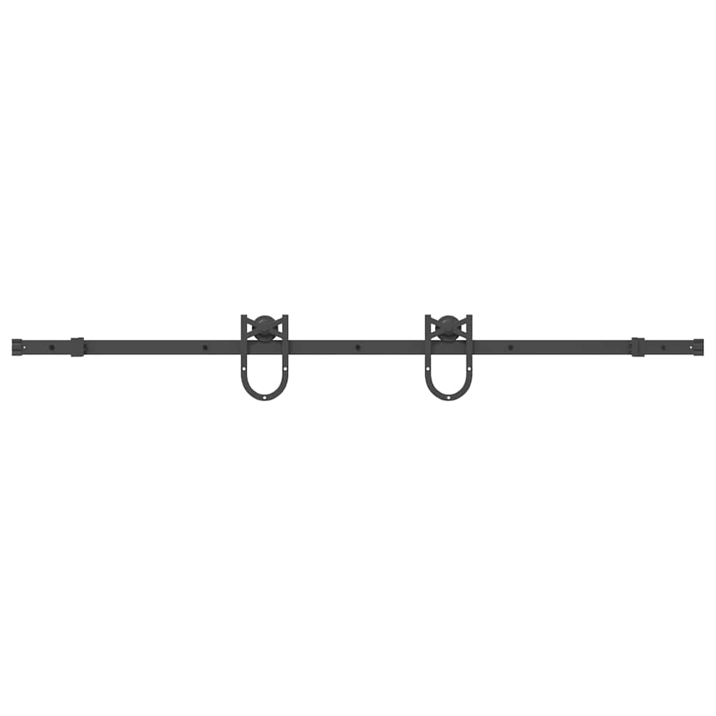 Schiebetürbeschlag-Set 183 cm Stahl Schwarz - Premium Türbeschläge & -klingeln - Just €51.73! Shop now at homesales4u