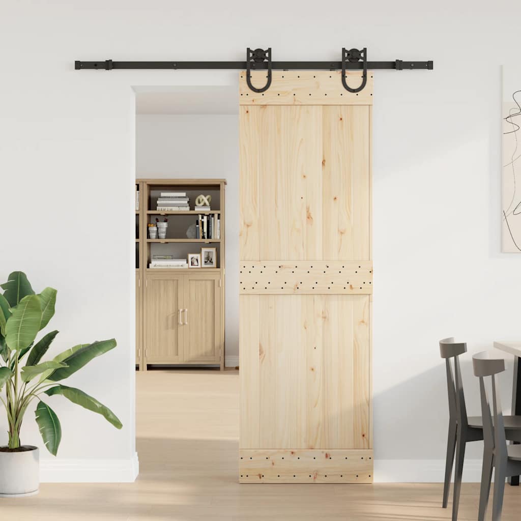 Schiebetürbeschlag-Set 183 cm Stahl Schwarz - Premium Türbeschläge & -klingeln - Just €51.73! Shop now at homesales4u