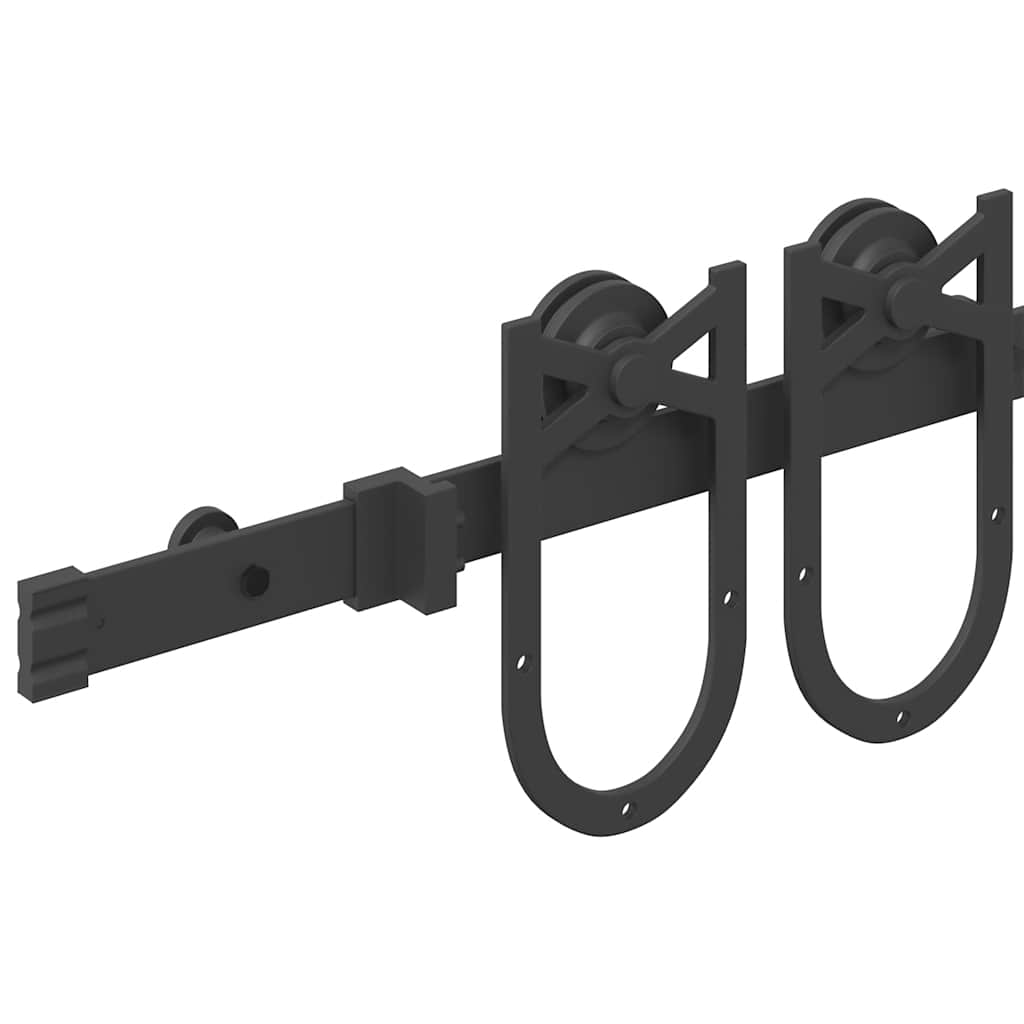 Schiebetürbeschlag-Set 183 cm Stahl Schwarz - Premium Türbeschläge & -klingeln - Just €51.73! Shop now at homesales4u
