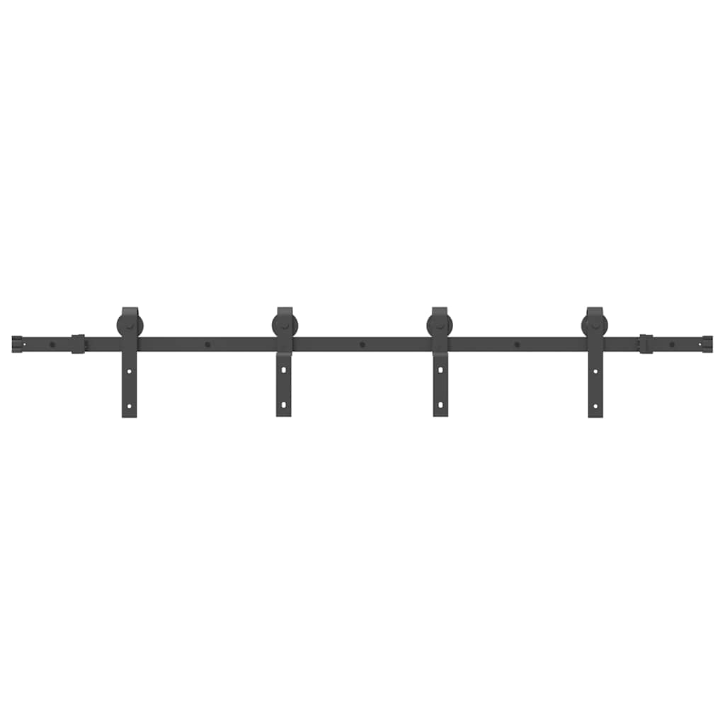 Schiebetürbeschlag-Set 183 cm Stahl Schwarz - Premium Türbeschläge & -klingeln - Just €100.39! Shop now at homesales4u