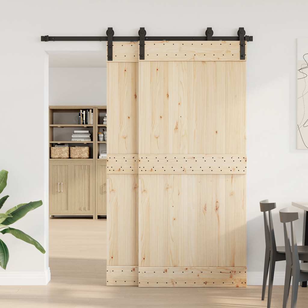 Schiebetürbeschlag-Set 183 cm Stahl Schwarz - Premium Türbeschläge & -klingeln - Just €100.39! Shop now at homesales4u