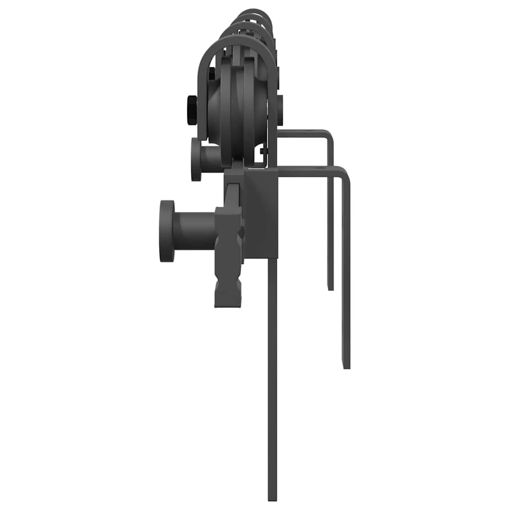 Schiebetürbeschlag-Set 183 cm Stahl Schwarz - Premium Türbeschläge & -klingeln - Just €100.39! Shop now at homesales4u