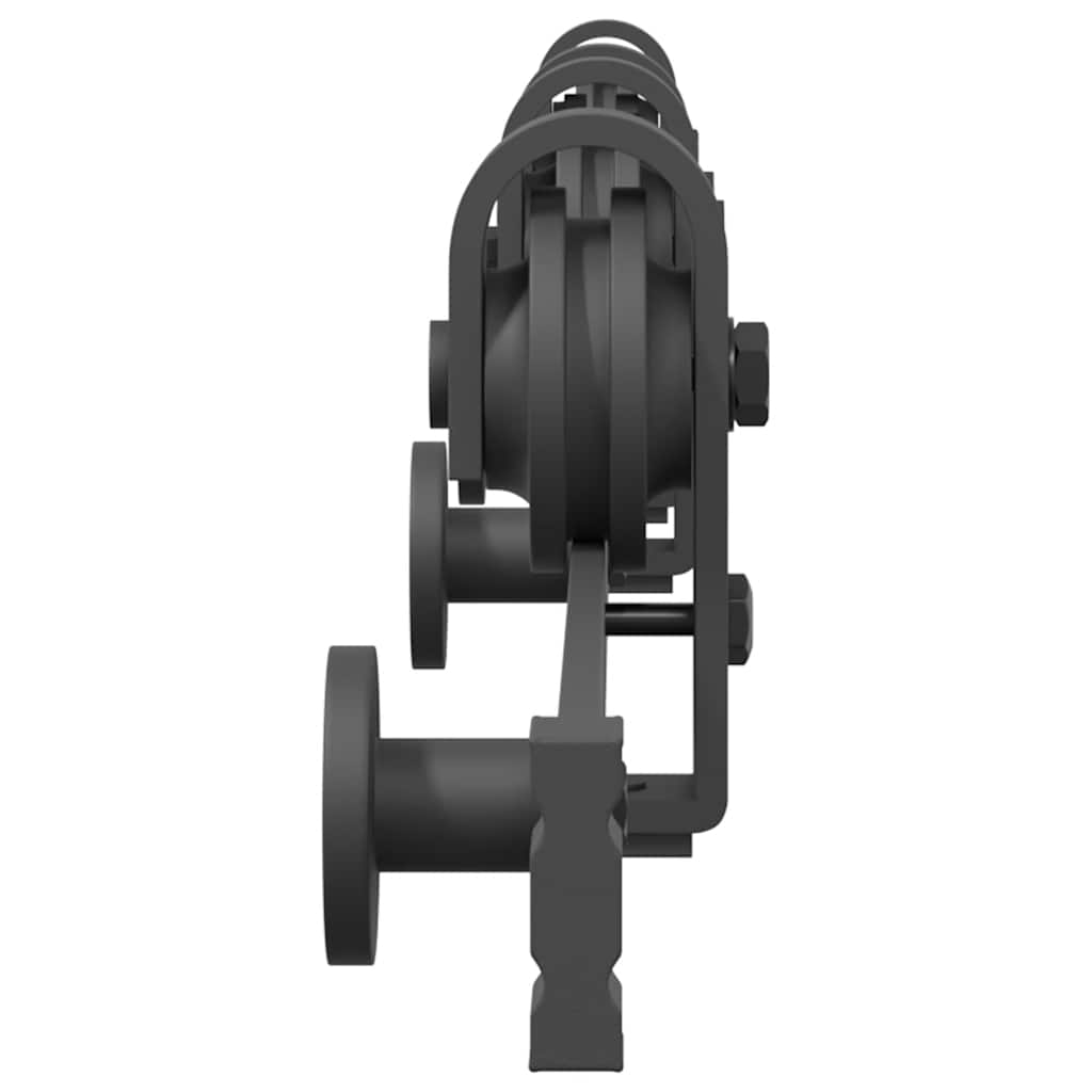 Schiebetürbeschlag-Set 183 cm Stahl Schwarz - Premium Türbeschläge & -klingeln - Just €118.01! Shop now at homesales4u