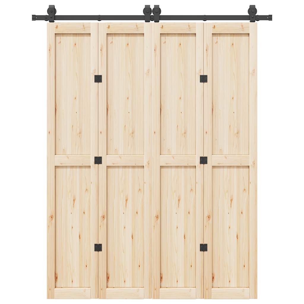 Schiebetürbeschlag-Set 183 cm Stahl Schwarz - Premium Türbeschläge & -klingeln - Just €118.01! Shop now at homesales4u