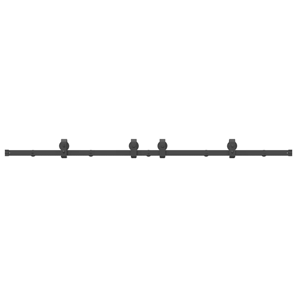 Schiebetürbeschlag-Set 200 cm Stahl Schwarz - Premium Türbeschläge & -klingeln - Just €114.25! Shop now at homesales4u
