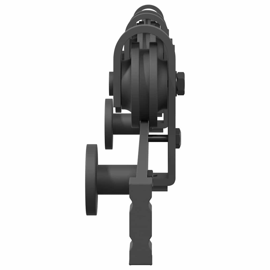 Schiebetürbeschlag-Set 200 cm Stahl Schwarz - Premium Türbeschläge & -klingeln - Just €114.25! Shop now at homesales4u