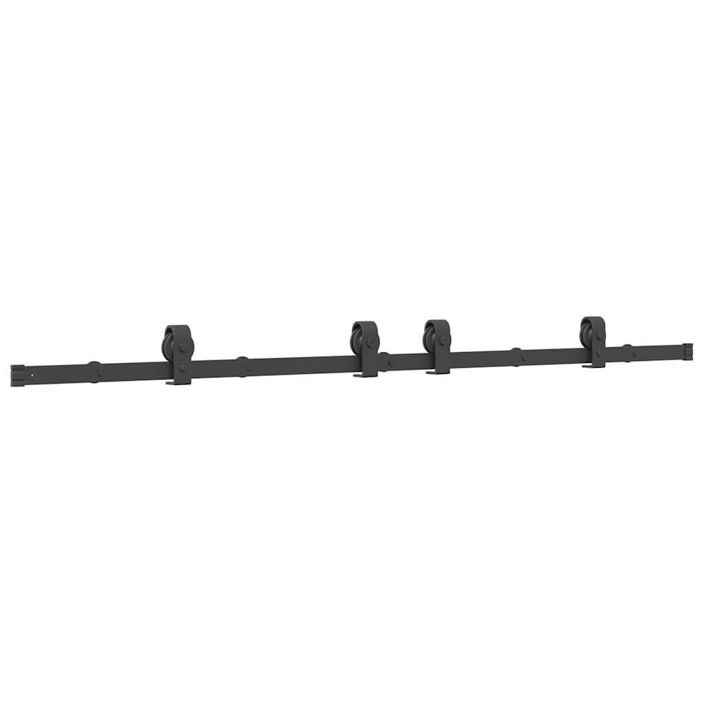 Schiebetürbeschlag-Set 183 cm Stahl Schwarz - Premium Türbeschläge & -klingeln - Just €123.81! Shop now at homesales4u