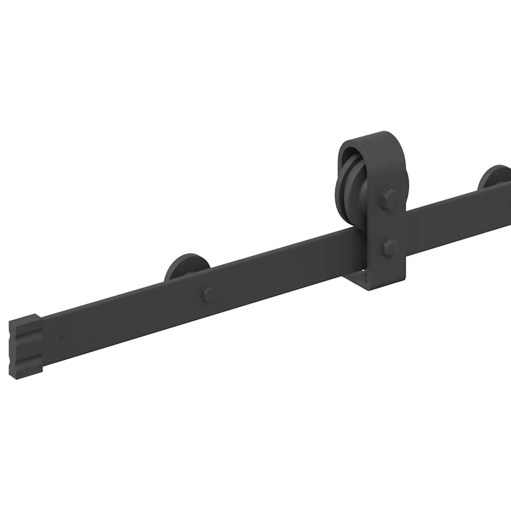 Schiebetürbeschlag-Set 200 cm Stahl Schwarz - Premium Türbeschläge & -klingeln - Just €151.18! Shop now at homesales4u