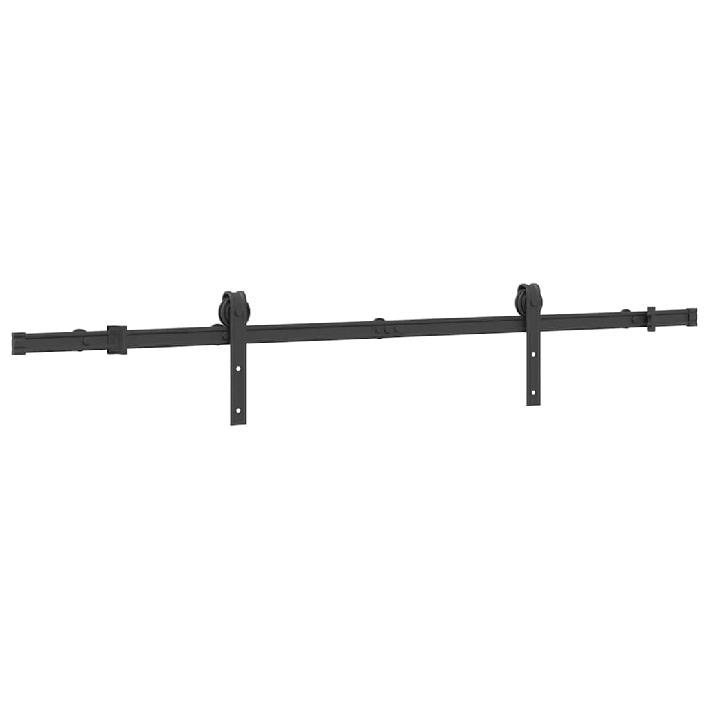 Schiebetürbeschlag-Set 183 cm Stahl Schwarz - Premium Türbeschläge & -klingeln - Just €60.16! Shop now at homesales4u