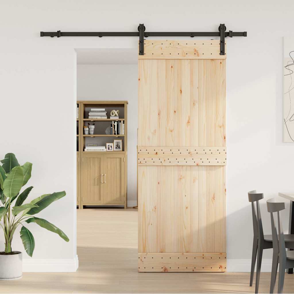 Schiebetürbeschlag-Set 183 cm Stahl Schwarz - Premium Türbeschläge & -klingeln - Just €60.16! Shop now at homesales4u