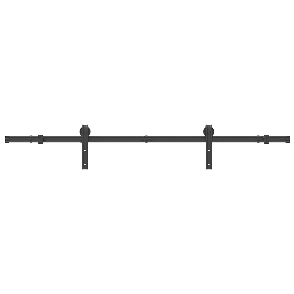 Schiebetürbeschlag-Set 183 cm Stahl Schwarz - Premium Türbeschläge & -klingeln - Just €60.16! Shop now at homesales4u