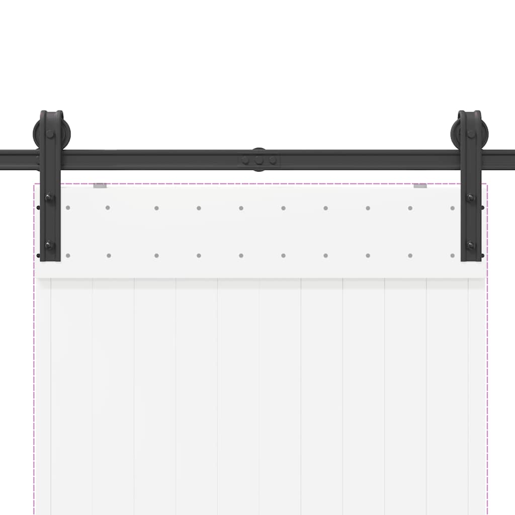 Schiebetürbeschlag-Set 183 cm Stahl Schwarz - Premium Türbeschläge & -klingeln - Just €60.16! Shop now at homesales4u