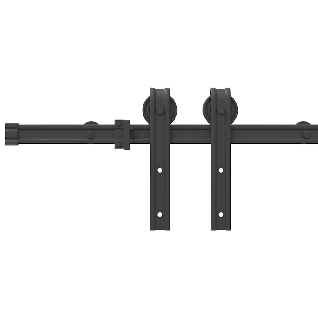 Schiebetürbeschlag-Set 183 cm Stahl Schwarz - Premium Türbeschläge & -klingeln - Just €60.16! Shop now at homesales4u
