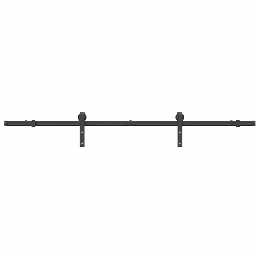 Schiebetürbeschlag-Set 200 cm Stahl Schwarz - Premium Türbeschläge & -klingeln - Just €67.73! Shop now at homesales4u