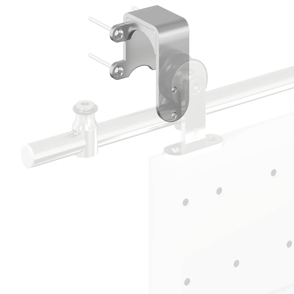 Scheunentür-Bypass-Halterungen für Rundschienen 4Stk. Edelstahl - Premium Türbeschläge & -klingeln - Just €87.73! Shop now at homesales4u