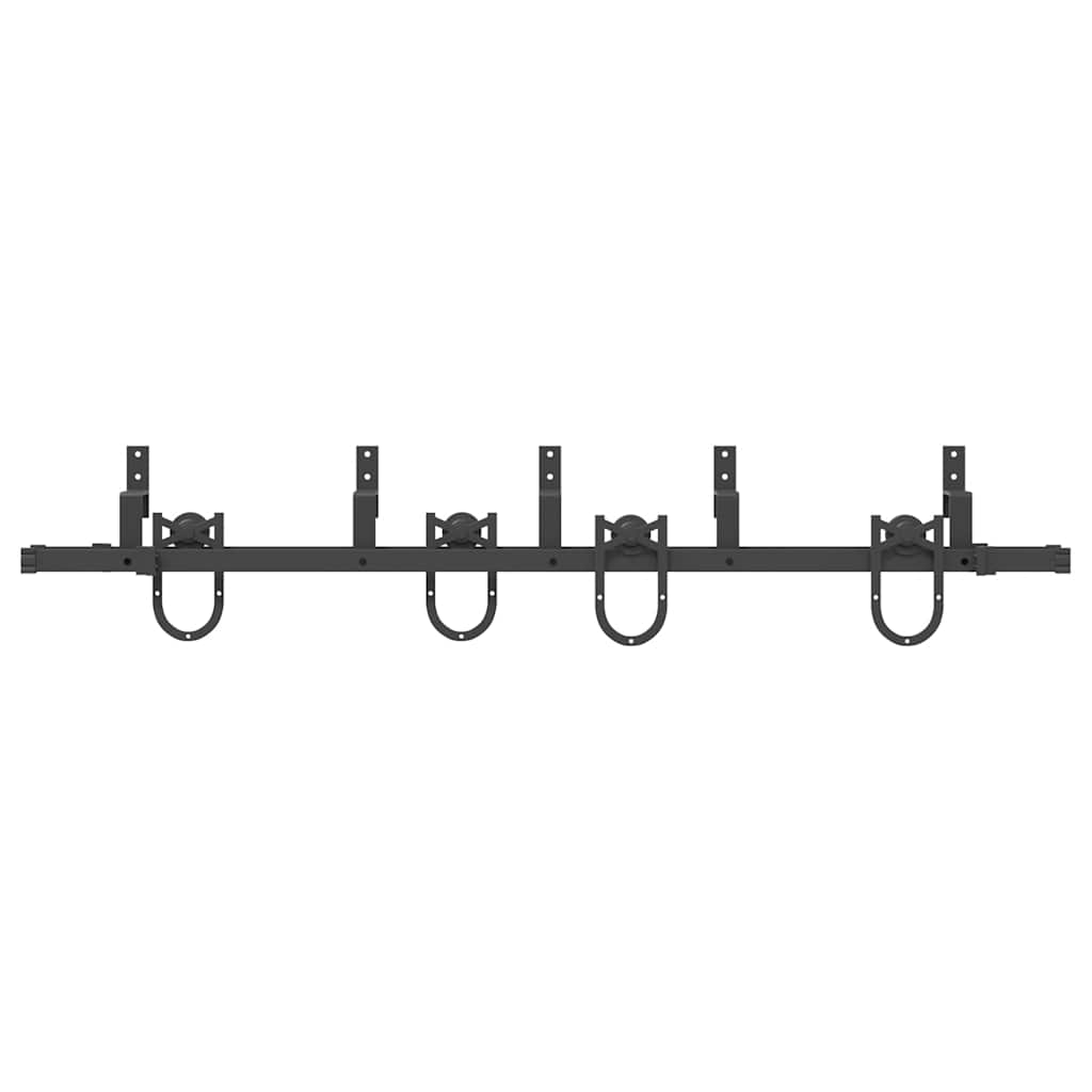 Schiebetürbeschlag-Set 183 cm Stahl Schwarz - Premium Türbeschläge & -klingeln - Just €150.97! Shop now at homesales4u