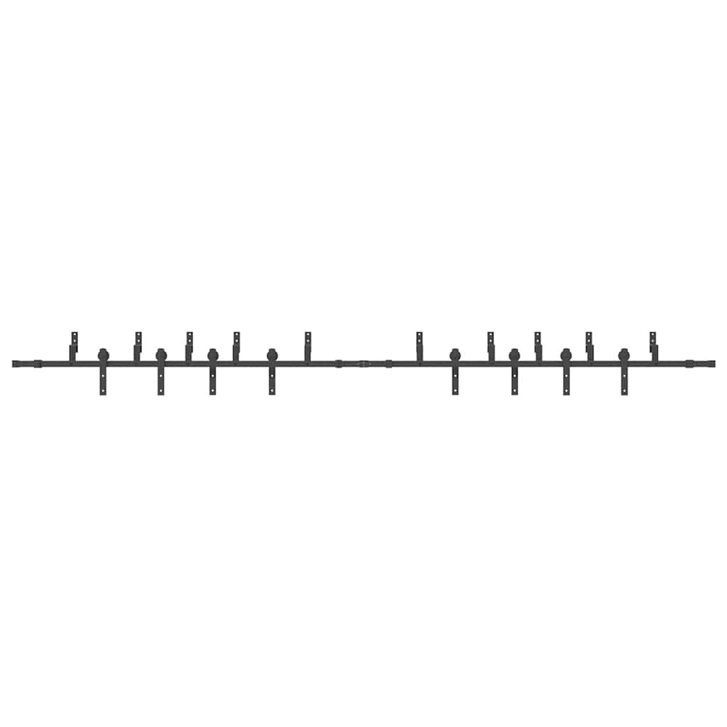 Schiebetürbeschlag-Set 427 cm Stahl Schwarz - Premium Türbeschläge & -klingeln - Just €417.27! Shop now at homesales4u