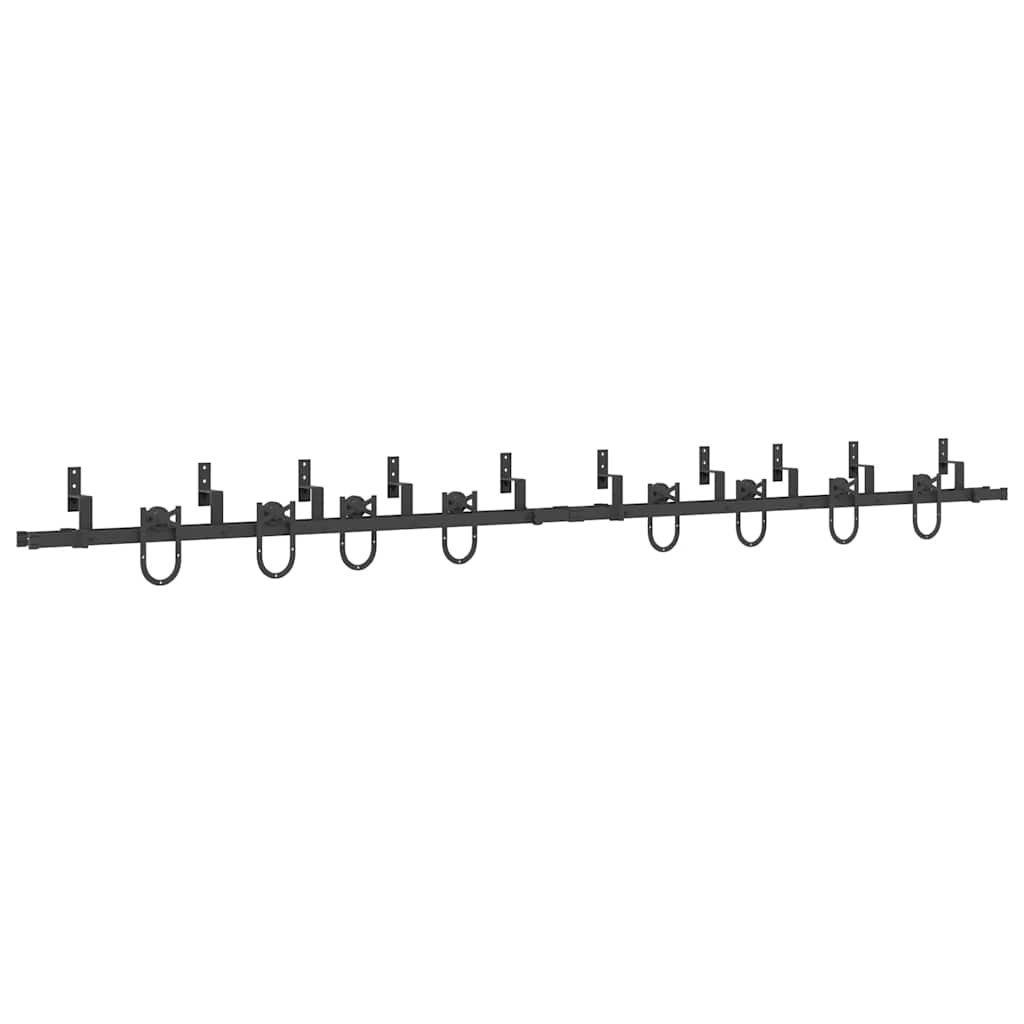 Schiebetürbeschlag-Set 366 cm Stahl Schwarz - Premium Türbeschläge & -klingeln - Just €301.95! Shop now at homesales4u