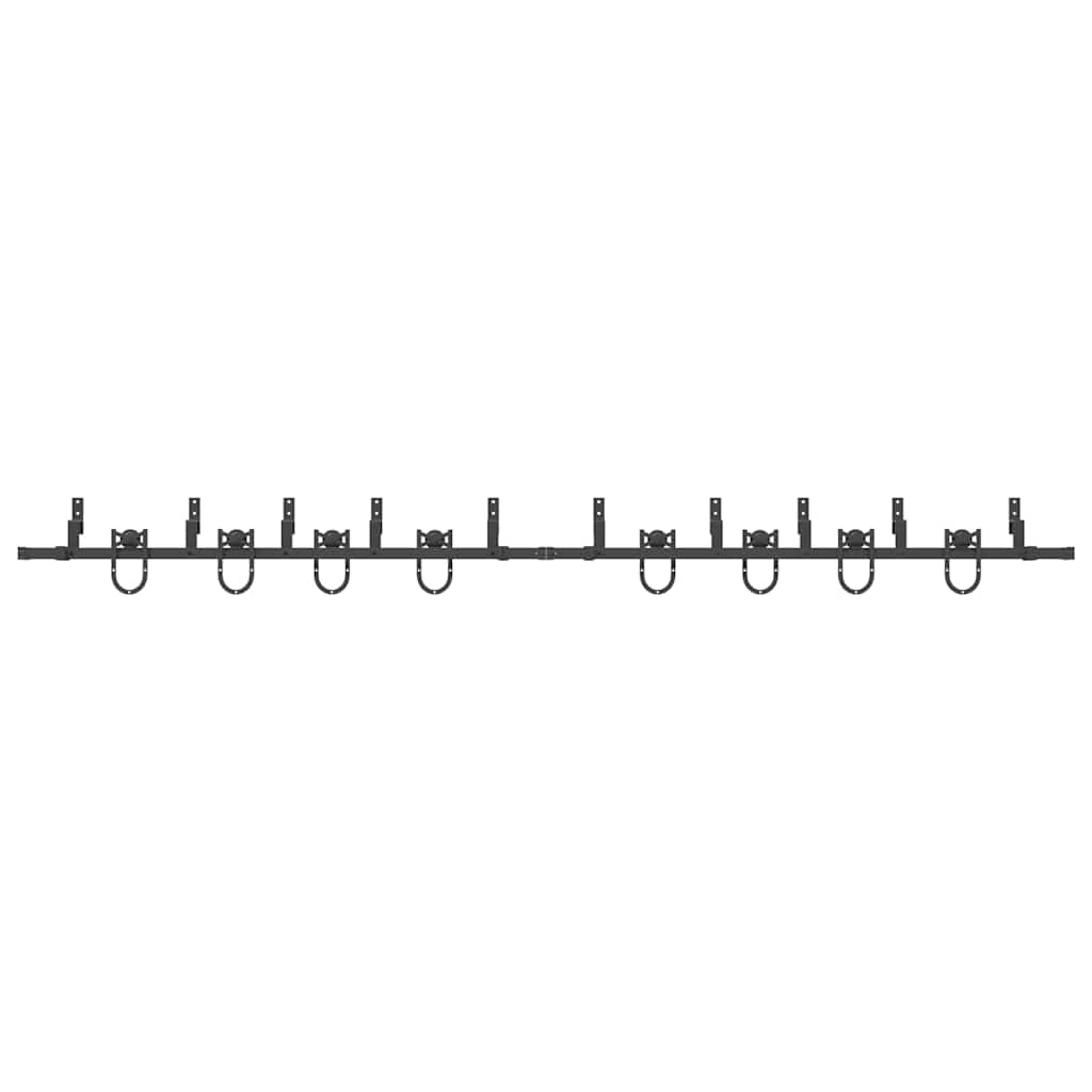 Schiebetürbeschlag-Set 366 cm Stahl Schwarz - Premium Türbeschläge & -klingeln - Just €301.95! Shop now at homesales4u