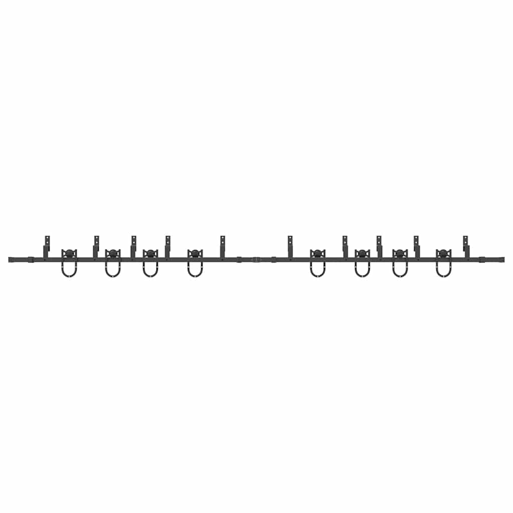 Schiebetürbeschlag-Set 400 cm Stahl Schwarz - Premium Türbeschläge & -klingeln - Just €318.74! Shop now at homesales4u
